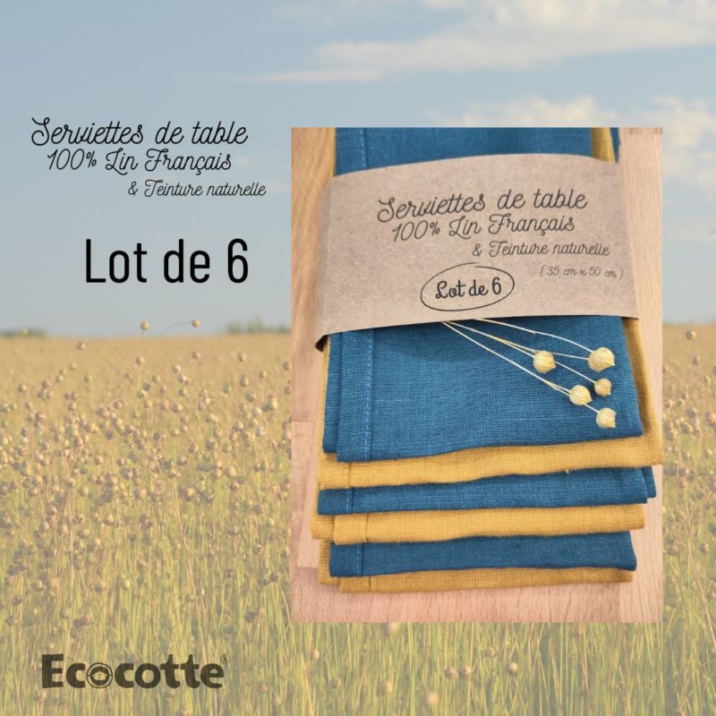 Lot De 12 Serviettes De Table En Lin – 20x20 Cm – Finition