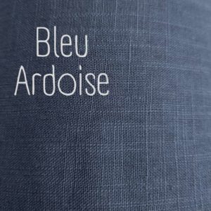 Tissu en lin français bleu ardoise pour marmite norvégienne Ecocotte