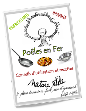 Couverture du livret de conseils d’utilisation et de recettes pour poêles en fer Nature Utile